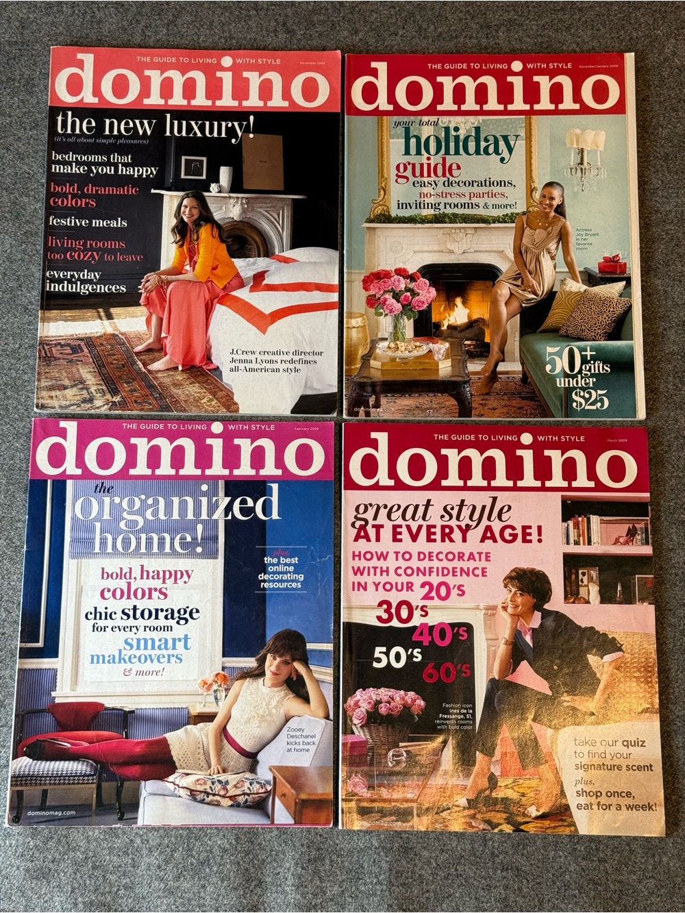 Domino Magazine winter 2008 lot of 4